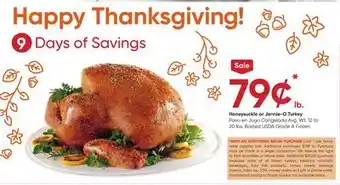 Stater Bros Honeysuckle or jennie-o turkey offer