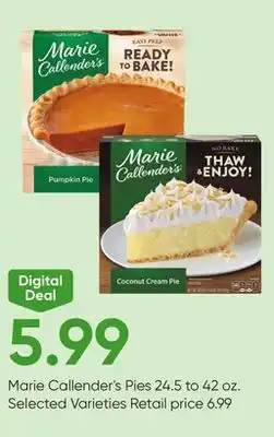 Stater Bros Marie callender's pies offer