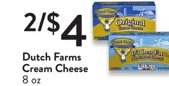 Fresh Thyme Dutch farms cream cheese offer