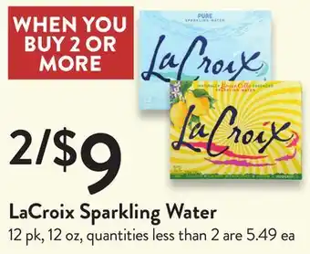 Fresh Thyme Lacroix sparkling water offer