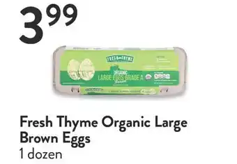 Fresh Thyme Fresh thyme organic large brown eggs offer