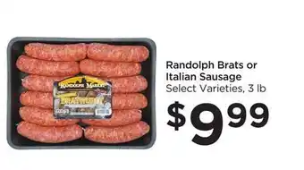 Food 4 Less Randolph brats or italian sausage offer