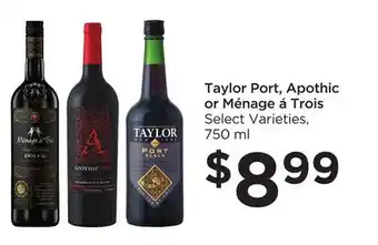 Food 4 Less Taylor port, apothic or ménage á trois offer