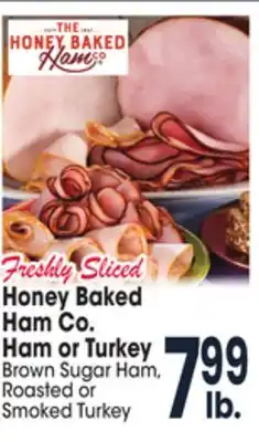 Jewel-Osco Honey baked ham co. ham or turkey offer