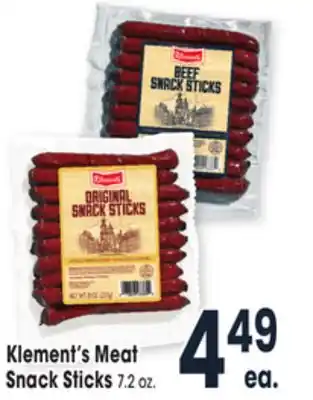 Jewel-Osco Klement's meat snack sticks offer