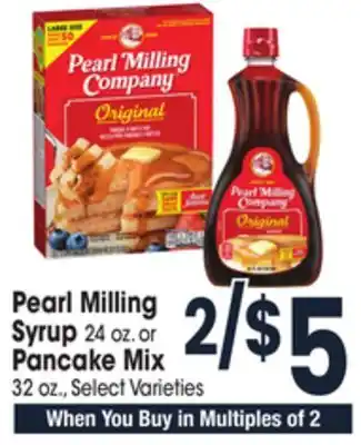 Jewel-Osco Pearl milling syrup 24 oz. or pancake mix 32 oz offer