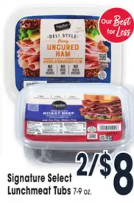Jewel-Osco Signature select lunchmeat tubs offer