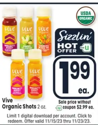 Jewel-Osco Vive organic shots offer