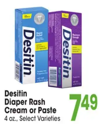 Jewel-Osco Desitin diaper rash cream or paste offer