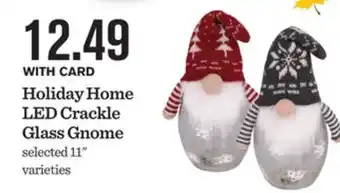 Mariano's Holiday home led crackle glass gnome offer