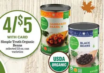 Mariano's Simple truth organic beans offer