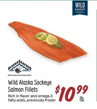 Sprouts Farmers Market Wild alaska sockeye salmon fillets offer