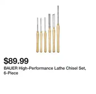 Harbor Freight Tools Bauer high-performance lathe chisel set, 6-piece offer