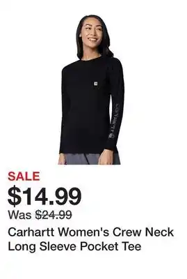 Tractor Supply Company Carhartt women's crew neck long sleeve pocket tee offer
