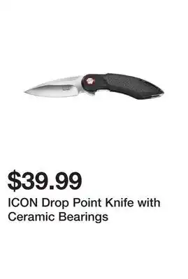 Harbor Freight Tools Icon drop point knife with ceramic bearings offer