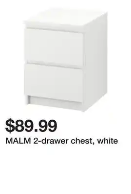 Ikea Malm 2-drawer chest, white offer