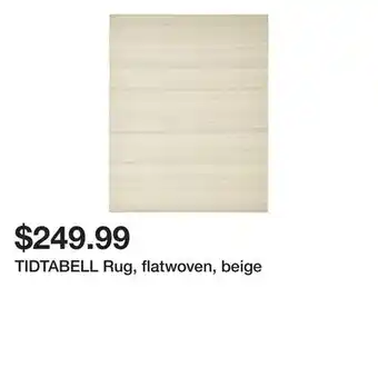 Ikea Tidtabell rug, flatwoven, beige offer