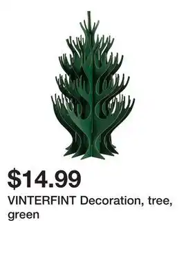 Ikea Vinterfint decoration, tree, green offer