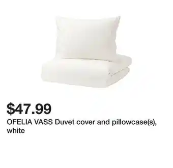 Ikea Ofelia vass duvet cover and pillowcase(s), white offer