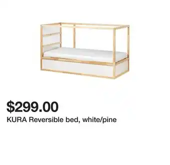 Ikea Kura reversible bed, white/pine offer