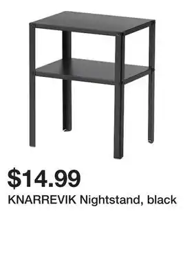 Ikea Knarrevik nightstand, black offer