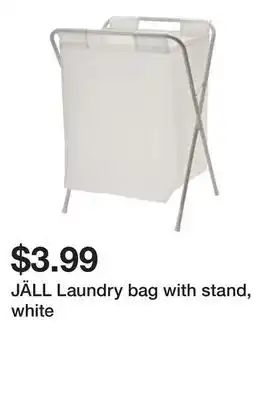 Ikea Jäll laundry bag with stand, white offer