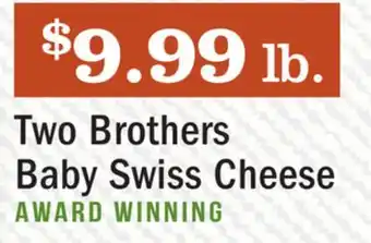 Heinen's Two brothers baby swiss cheese offer