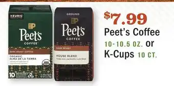 Heinen's Peet's coffee 10-10.5 oz. or k-cups 10 ct offer