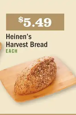 Heinen's Heinen's harvest bread offer