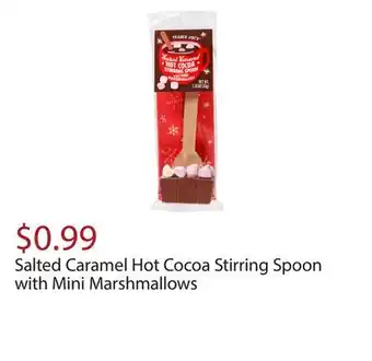 Trader Joe's Salted caramel hot cocoa stirring spoon with mini marshmallows offer