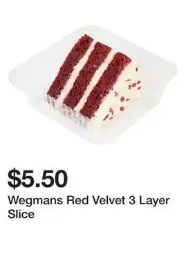 Wegmans Wegmans red velvet 3 layer slice offer
