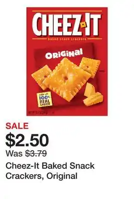 Wegmans Cheez-it baked snack crackers, original offer