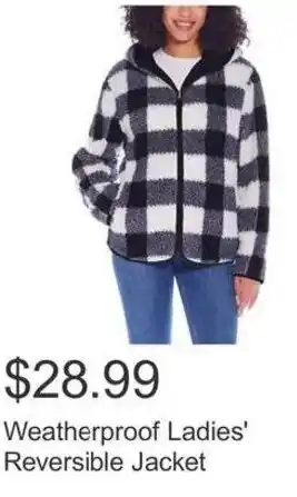 Costco Weatherproof Ladies' Reversible Jacket offer