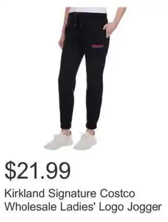 Costco Kirkland Signature Costco Wholesale Ladies' Logo Jogger offer