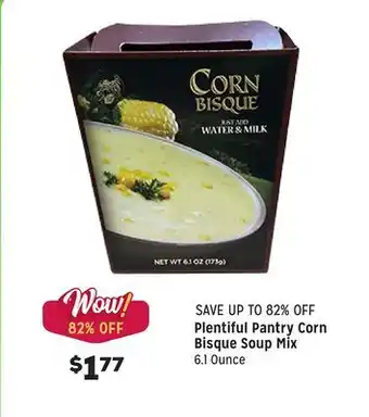 Grocery Outlet Corn bisque soup mix offer
