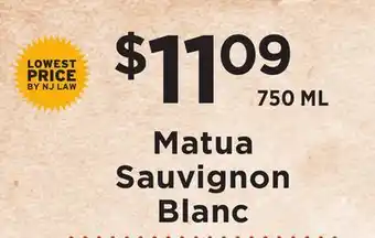 ShopRite Matua sauvignon blanc offer