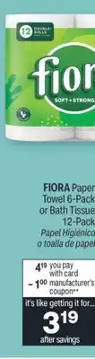 CVS Fiora paper towel 6-pack or bath tissue 12-pack offer