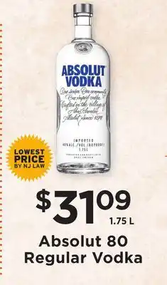 ShopRite 80 regular vodka offer