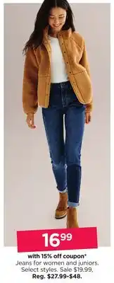 Kohl's Jeans for women and juniors offer
