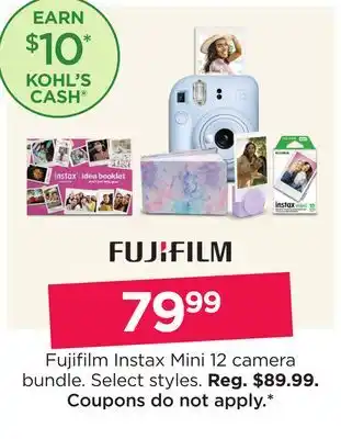 Kohl's Instax mini 12 camera bundle offer