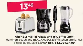 Kohl's Kitchen appliances offer