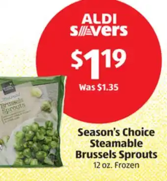 Aldi Season's choice steamable brussels sprouts offer