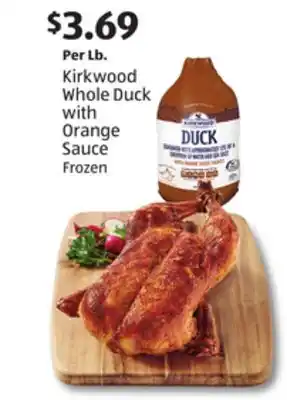 Aldi Kirkwood whole duck with orange sauce offer