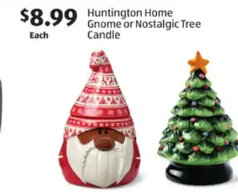 Aldi Huntington home gnome or nostalgic tree candle offer