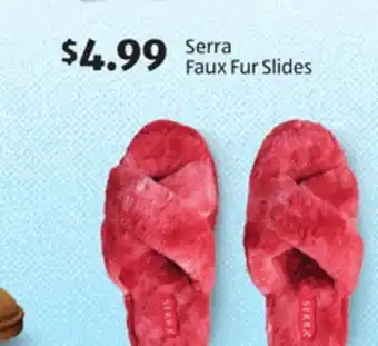 Aldi Serra faux fur slides offer