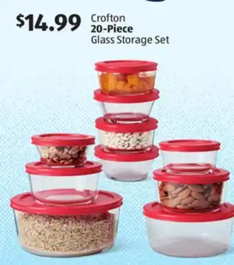 Aldi Crofton 20-piece glass storage set offer