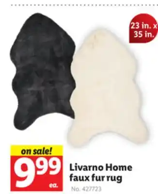 Lidl Livarno home faux fur rug offer