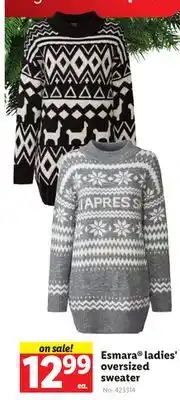 Lidl Esmara ladies' oversized sweater offer