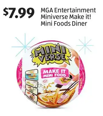 Aldi Mga entertainment miniverse make it! mini foods diner offer