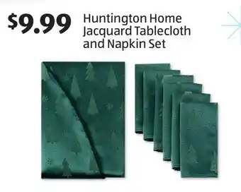 Aldi Huntington home jacquard tablecloth and napkin set offer